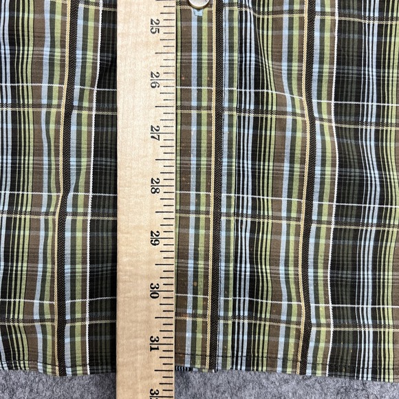 Ariat Pro Series Shirt Mens XL Green Brown Plaid Button Down Western Long Sleeve - Picture 16 of 16